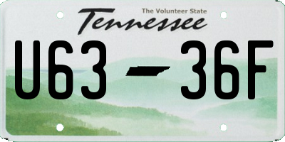 TN license plate U6336F