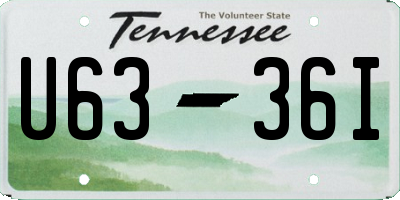 TN license plate U6336I