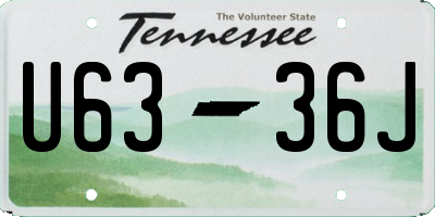 TN license plate U6336J
