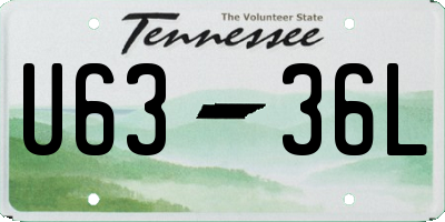 TN license plate U6336L