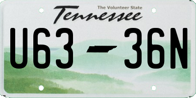 TN license plate U6336N