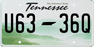 TN license plate U6336Q
