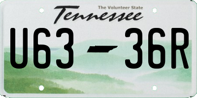 TN license plate U6336R