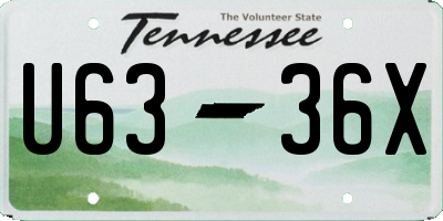TN license plate U6336X