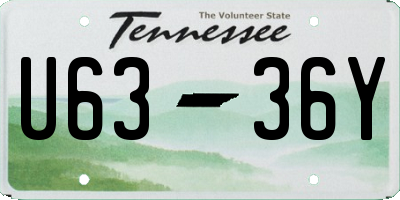 TN license plate U6336Y