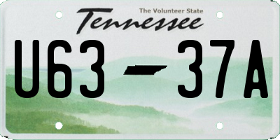 TN license plate U6337A