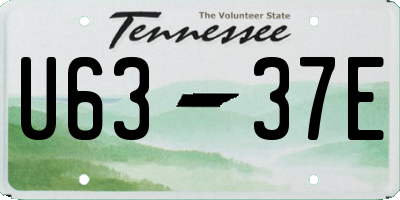 TN license plate U6337E