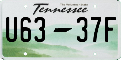 TN license plate U6337F