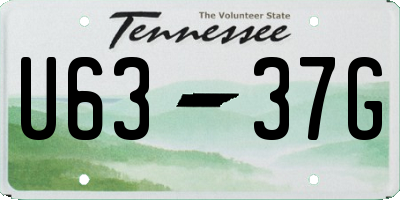 TN license plate U6337G