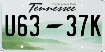 TN license plate U6337K