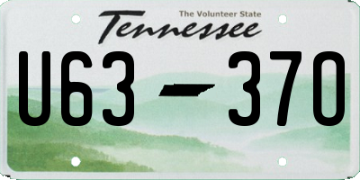 TN license plate U6337O