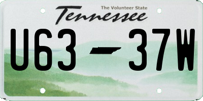 TN license plate U6337W
