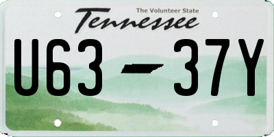 TN license plate U6337Y