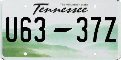 TN license plate U6337Z