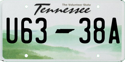 TN license plate U6338A