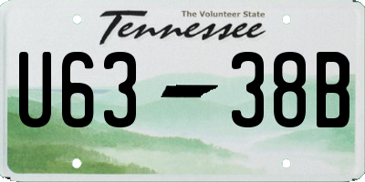 TN license plate U6338B