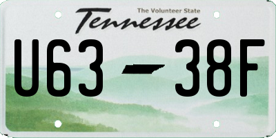 TN license plate U6338F