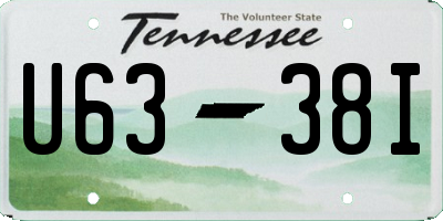 TN license plate U6338I