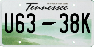 TN license plate U6338K