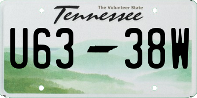 TN license plate U6338W