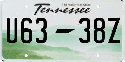 TN license plate U6338Z