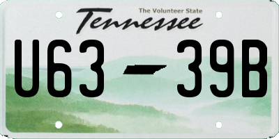 TN license plate U6339B