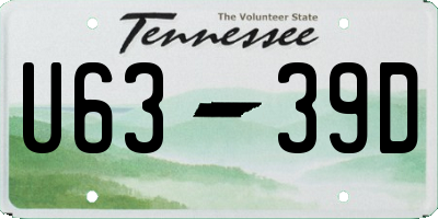 TN license plate U6339D