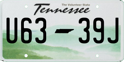 TN license plate U6339J