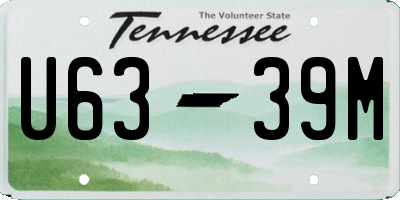 TN license plate U6339M