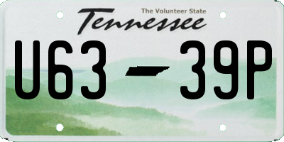 TN license plate U6339P
