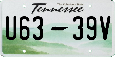 TN license plate U6339V