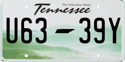 TN license plate U6339Y