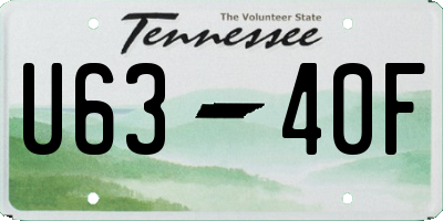 TN license plate U6340F