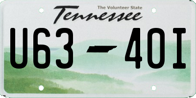 TN license plate U6340I