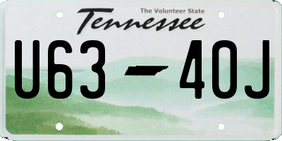 TN license plate U6340J