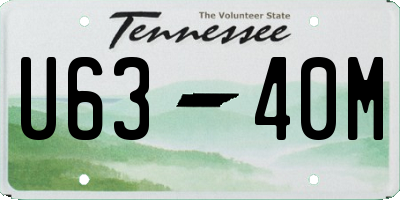 TN license plate U6340M