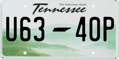 TN license plate U6340P