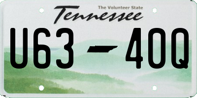 TN license plate U6340Q
