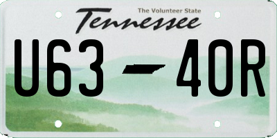 TN license plate U6340R