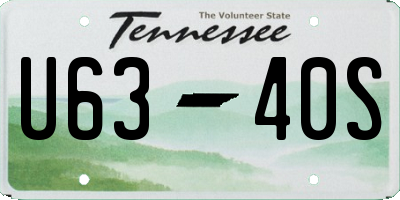 TN license plate U6340S
