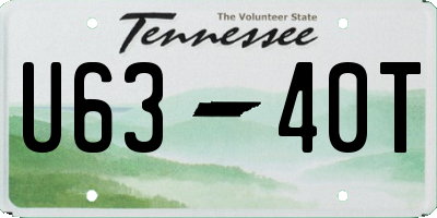TN license plate U6340T