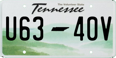 TN license plate U6340V