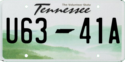 TN license plate U6341A