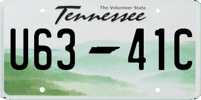 TN license plate U6341C