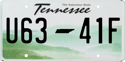 TN license plate U6341F