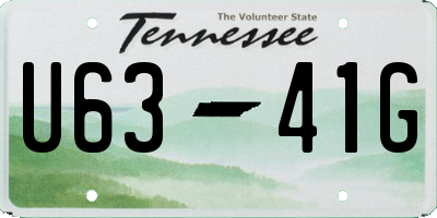 TN license plate U6341G