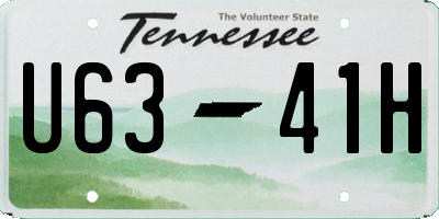 TN license plate U6341H