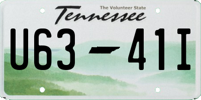 TN license plate U6341I