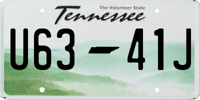 TN license plate U6341J