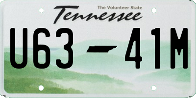 TN license plate U6341M